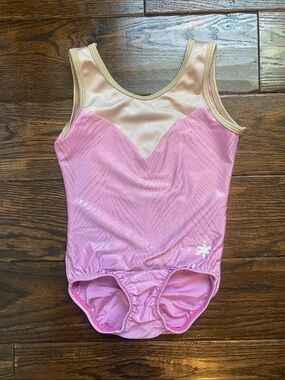 Pink and Gold Girls Gymnastics Leotard